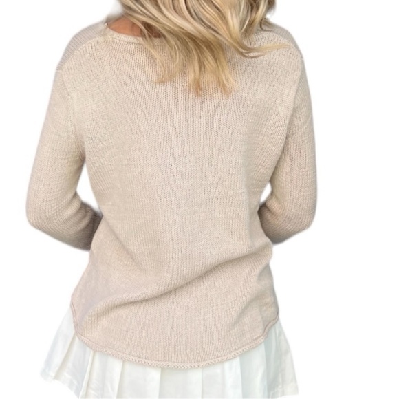 Beach Sweater Beige and Turquoise NWT - Picture 2 of 3